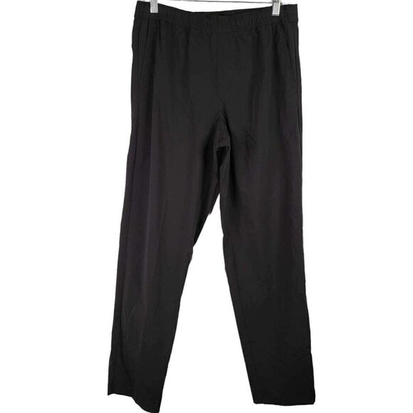 Eddie Bauer Pants Men’s Medium Black Pull On Taper Leg Flexion Drawstring - Picture 2 of 11
